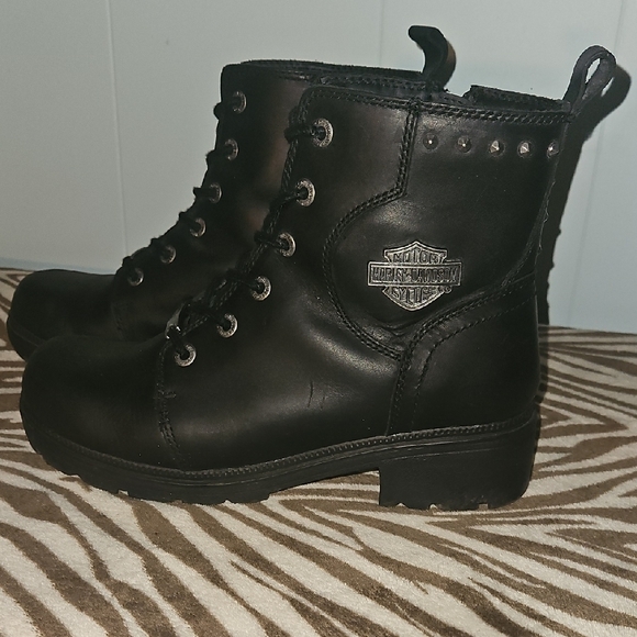 Harley-Davidson Women's Black Moto Boots - Picture 3 of 4
